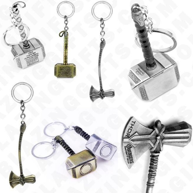 Pack Of 2 Big Sizes Metal Thor Hammer & Axe Stormbreaker Keychain Avengers Thor Key Chains Key Holder For Marvel Lovers - Oshi.pk - Buy & Sell Online