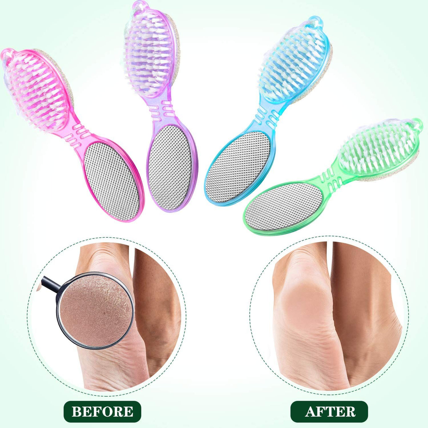 PACK of 2 Eden Stone 4 In 1 Pedicure Brush & Filer Foot Scraper Scrubber Scrub Filer Cleaner - Oshi.pk - Buy & Sell Online