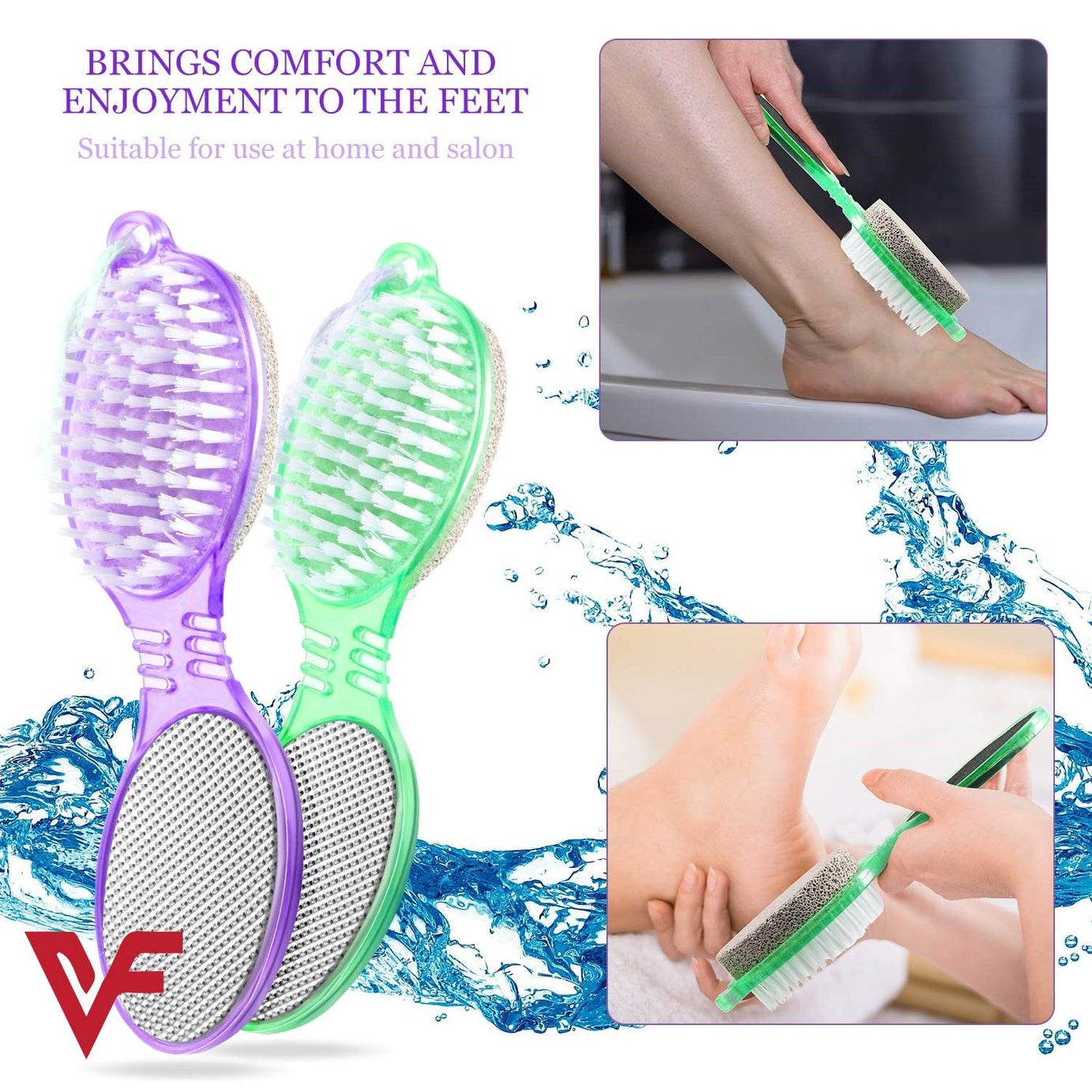 PACK of 2 Eden Stone 4 In 1 Pedicure Brush & Filer Foot Scraper Scrubber Scrub Filer Cleaner - Oshi.pk - Buy & Sell Online