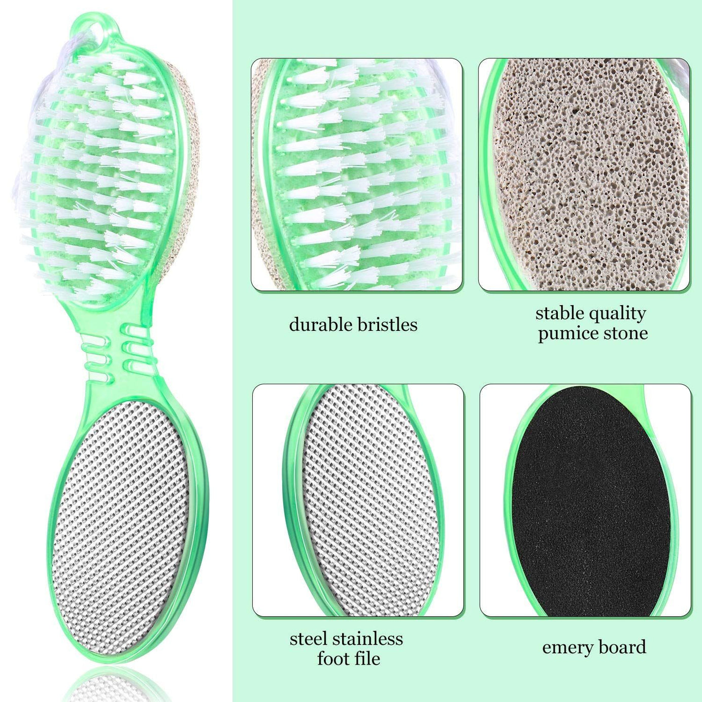 PACK of 2 Eden Stone 4 In 1 Pedicure Brush & Filer Foot Scraper Scrubber Scrub Filer Cleaner - Oshi.pk - Buy & Sell Online