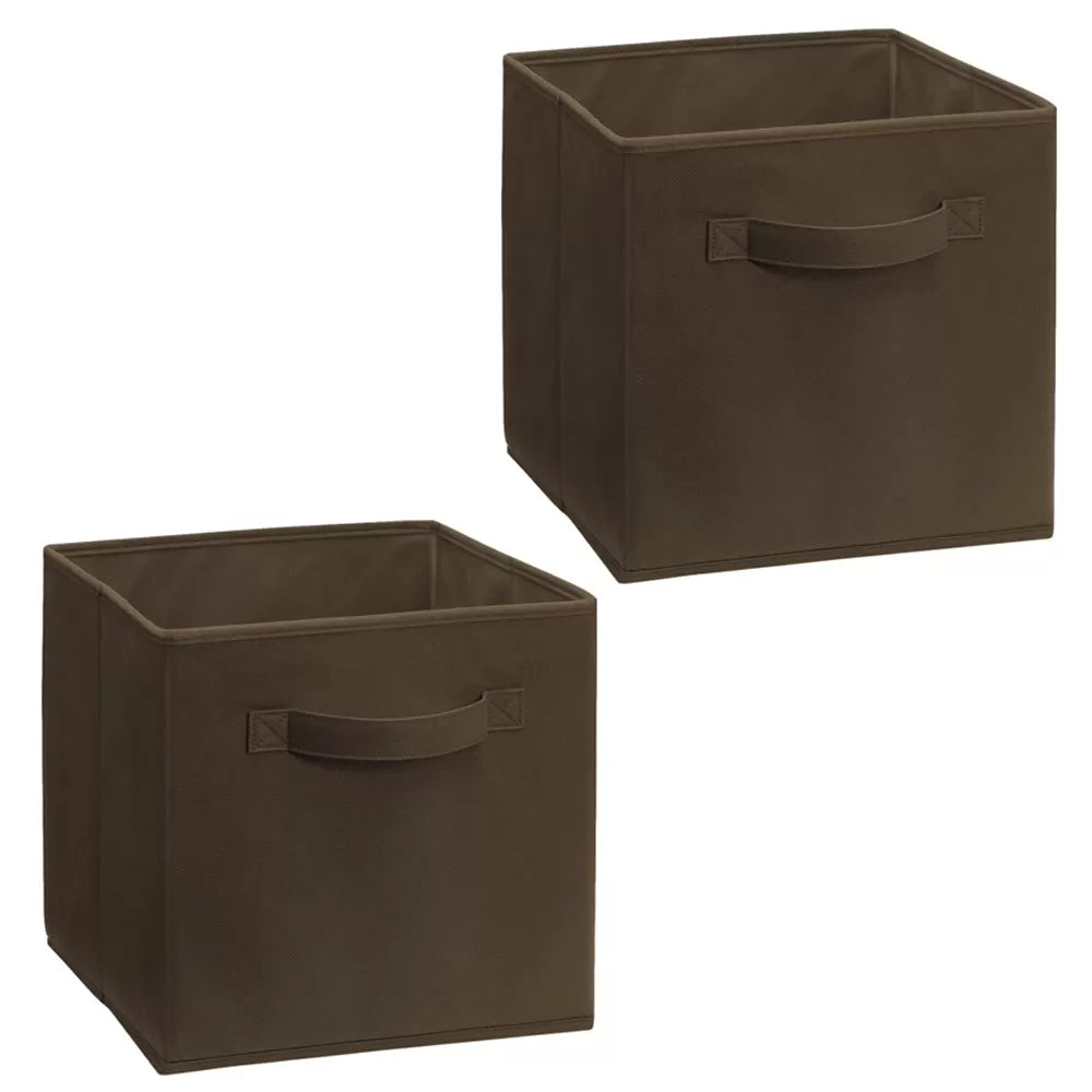 Pack of 2 Foldable Storage Cubes Organizer Basket Bin Storage Boxes Storage Container with Handles for Toy Storage Box