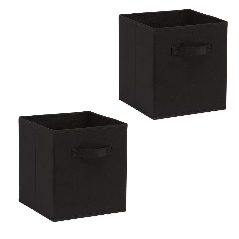 Pack of 2 Foldable Storage Cubes Organizer Basket Bin Storage Boxes Storage Container with Handles for Toy Storage Box