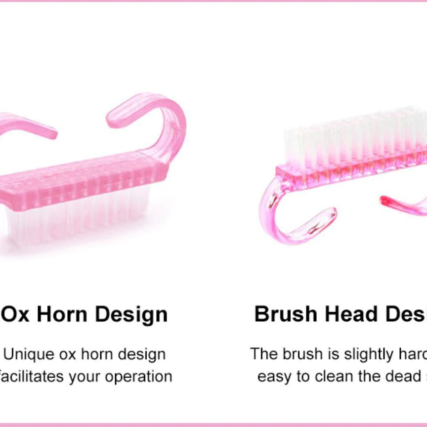 PACK OF 2 Mini Nail Art Brush Dust Remove Fingernail Cleaning Brush For Nail Beauty Pedicure Manicure Nail Brush Hand Feet Fingernail Scrub Mails - Oshi.pk - Buy & Sell Online