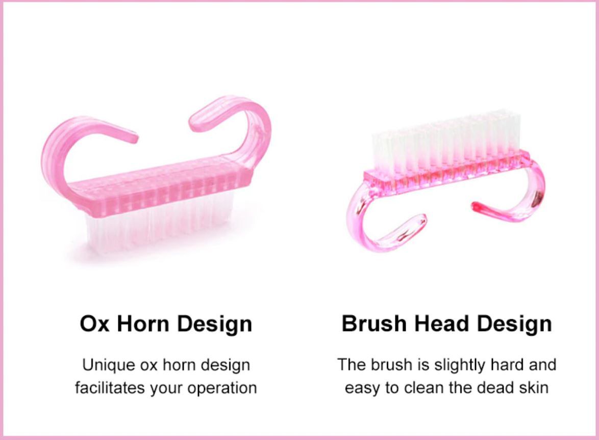 PACK OF 2 Mini Nail Art Brush Dust Remove Fingernail Cleaning Brush For Nail Beauty Pedicure Manicure Nail Brush Hand Feet Fingernail Scrub Mails - Oshi.pk - Buy & Sell Online