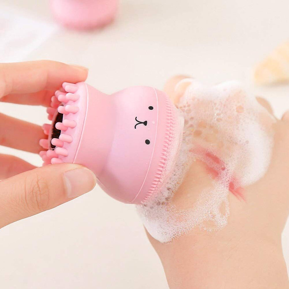PACK OF 2 Octopus Shape Small Silicone Facial Cleansing Brush, Face Pore Cleaning, Oil - Oshi.pk - Buy & Sell Online