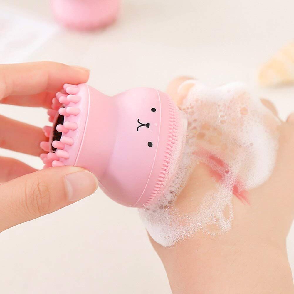 PACK OF 2 Octopus Shape Small Silicone Facial Cleansing Brush, Face Pore Cleaning, Oil - Oshi.pk - Buy & Sell Online