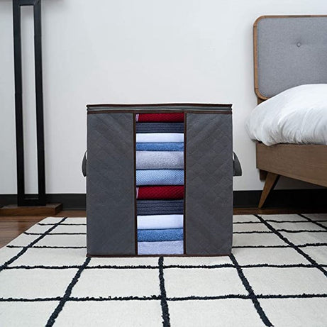 PACK OF 5 Portable Bamboo Charcoal Clothes Blanket Large Folding Bag Storage Box Organizer - Oshi.pk - Buy & Sell Online