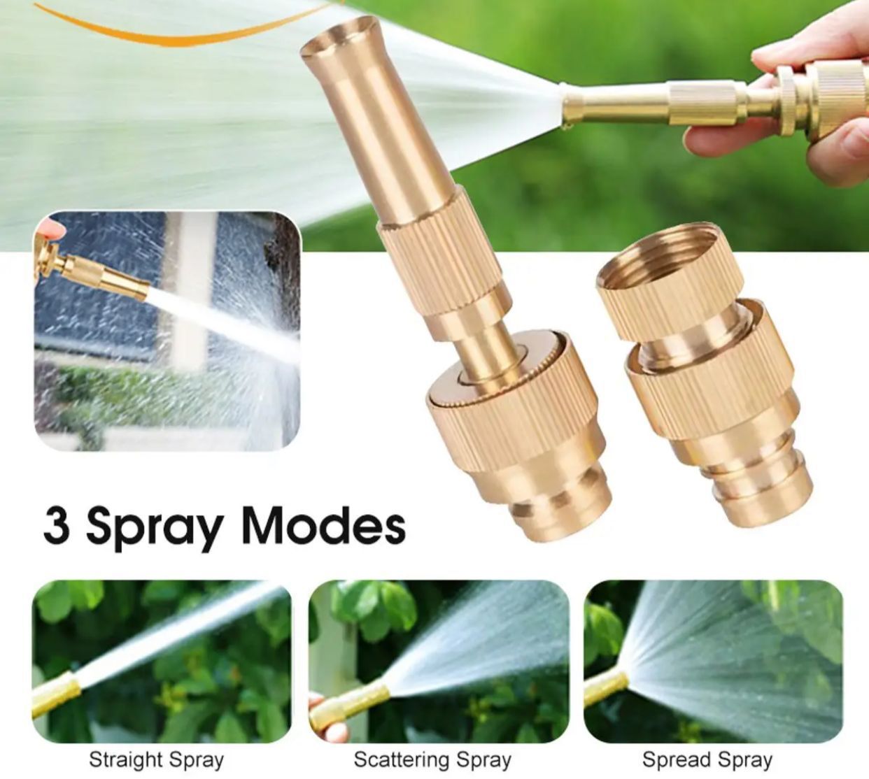 Pack of 2 Portable Water Sprayer Nozzle Adjustable High Pressure Car Washing Garden Hose Sprinkler System Car Wash Watering Water Spray Nozzle - Oshi.pk - Buy & Sell Online