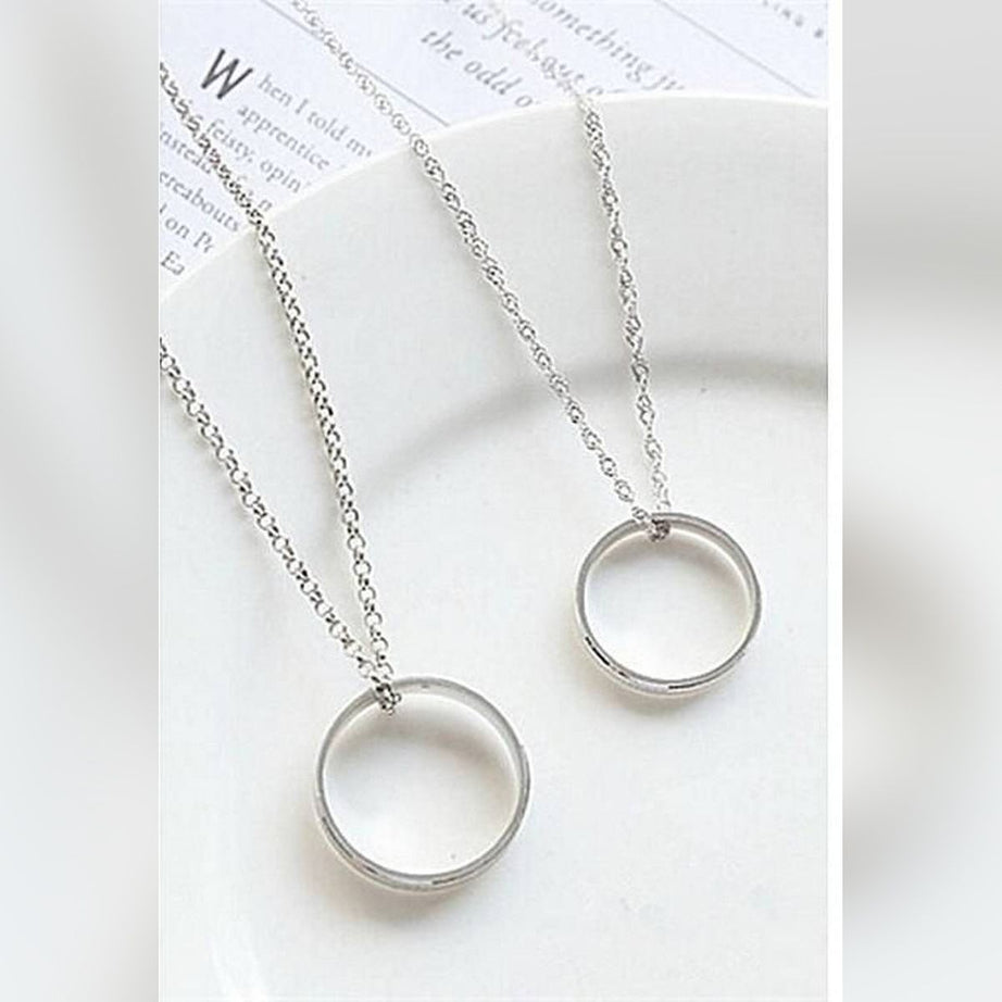 Pack of 2 Silver Stainless Steel Ring Locket/Pendant/Necklace for Girls/Women - Oshi.pk - Buy & Sell Online