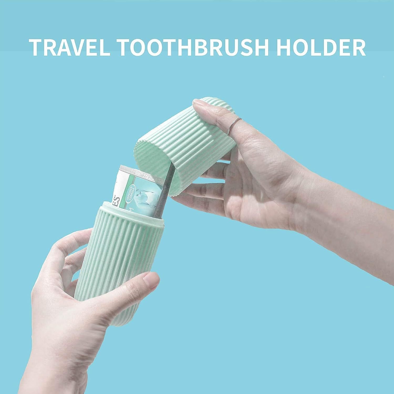 Pack of 2 Toothbrush Travel Case, Portable Travel Toothbrush Holder Case, Toothbrush Case Set for Camping, Traveling, Home, School, Business, Bathroom - Oshi.pk - Buy & Sell Online