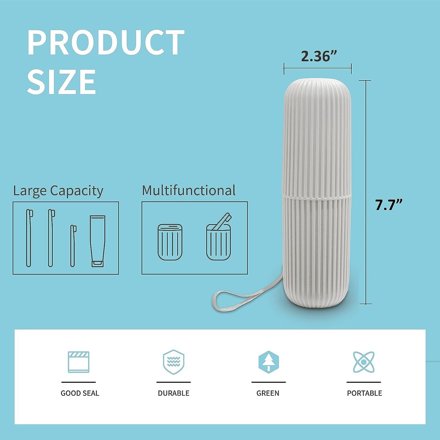 Pack of 2 Toothbrush Travel Case, Portable Travel Toothbrush Holder Case, Toothbrush Case Set for Camping, Traveling, Home, School, Business, Bathroom - Oshi.pk - Buy & Sell Online