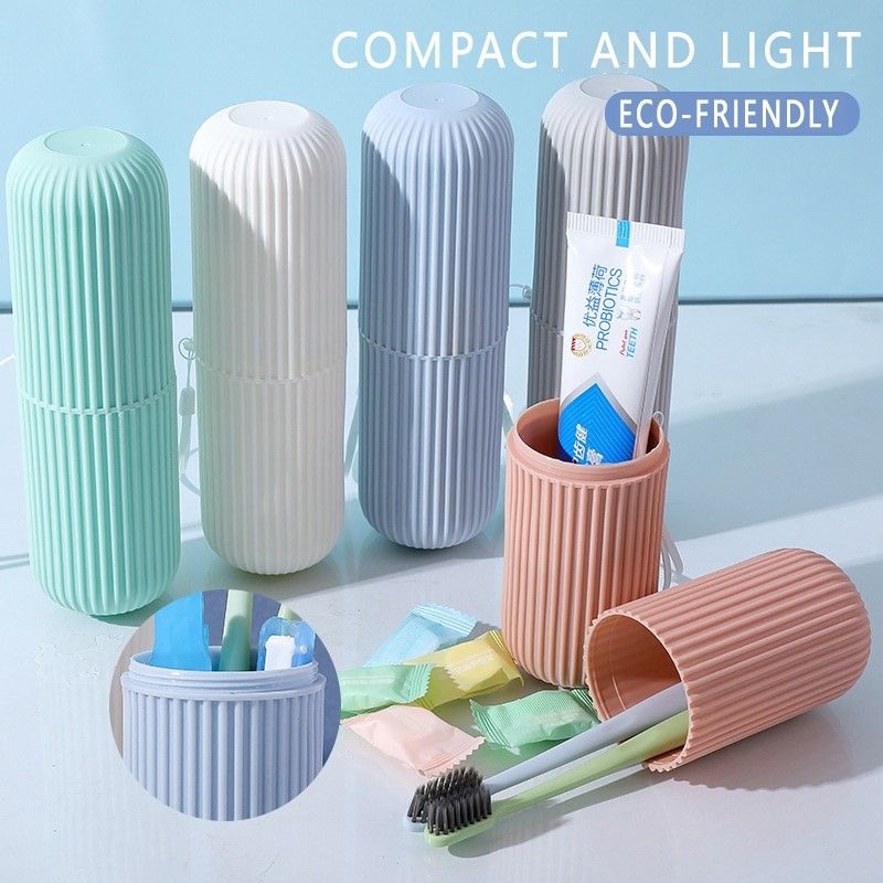 Pack of 2 Toothbrush Travel Case, Portable Travel Toothbrush Holder Case, Toothbrush Case Set for Camping, Traveling, Home, School, Business, Bathroom - Oshi.pk - Buy & Sell Online