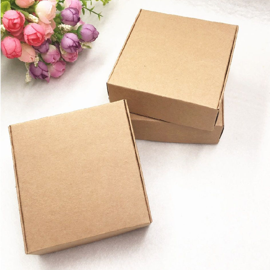 Pack of 20 Packaging Boxes 3 x 3 x 1 inches Kraft Aircraft gift Jewelry Accessories Storage Box - Oshi.pk - Buy & Sell Online