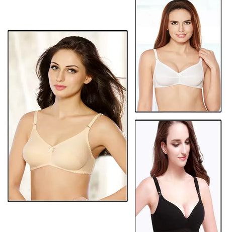 Pack of 3 –Cotton Non Padded Bras for Women