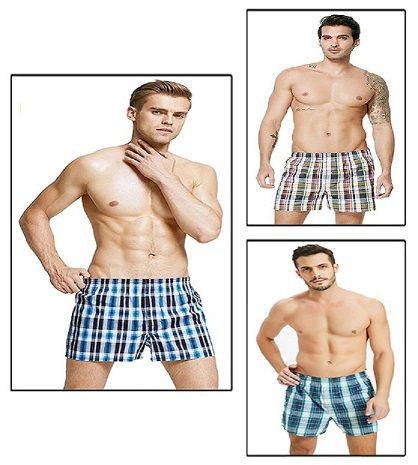 Pack of 3 –Checkered Boxer Shorts for Men