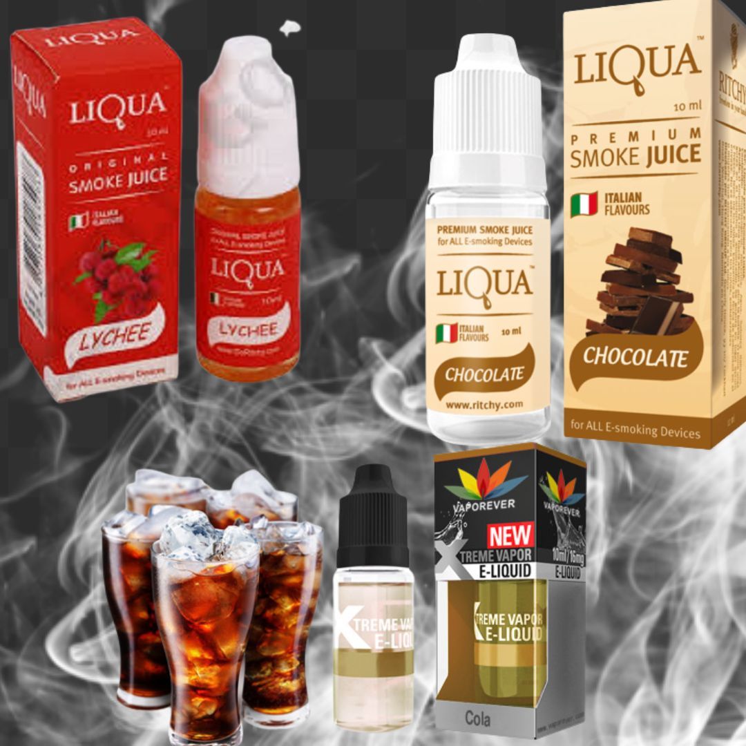 Pack Of 3 (Chocolate, Cola , lychee )E-Liquid Vape Juice 10ml - Oshi.pk - Buy & Sell Online