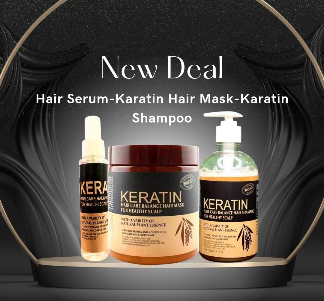 Pack Of 3 Iteams Keratin Hair Mask| Karatin Shampoo| Karatin Hair Serum - Oshi.pk - Buy & Sell Online