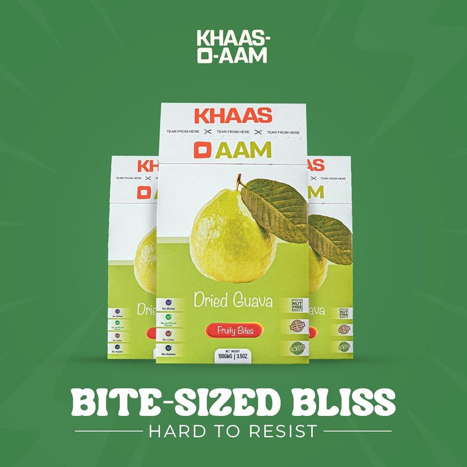 Pack of 3 Khaso Aam Dried Guava Flavor 100 Gram, 100% Natural Amrood Fruit Candy | KhasoAam Premium Amrud Fruity Bar, Amrod Candy Toffee Guawa Pulp Je - Oshi.pk - Buy & Sell Online
