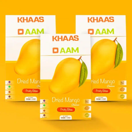 Pack of 3 Khaso Aam Mango Chaunsa Flavor 100 Gm, 100% Natural Dried Mango Fruit Candy | KhasoAam Premium Mango Fruit Bar, Aam Papad Mango Candy Toffee - Oshi.pk - Buy & Sell Online