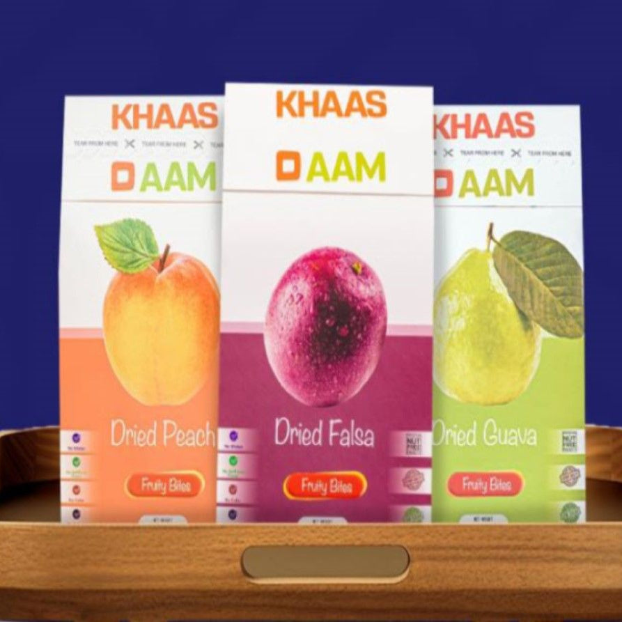 Pack of 3 Khaso Aam Peach, Falsa, Guava Flavor 100 Gm, 100% Natural Dried Fruit Candy | Premium Amroot Fruit Bar, Aam Papad Falsa Candy Toffee Aaru - Oshi.pk - Buy & Sell Online