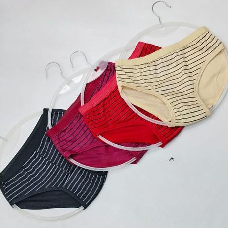 Comfortable High Waist Yarn Dyed Lining Panties For Girls-Women - Pack Of 2 - Oshi.pk - Buy & Sell Online