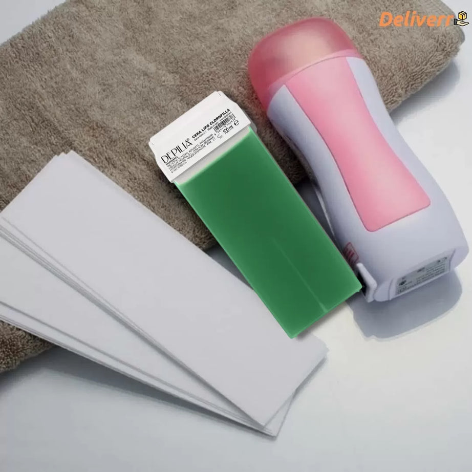 Pack Of 3 Wax Deal Depilatory Refill Machine With Roller Wax And Depilatory Wax Paper Universal Electric Wax Heater For Roller Wax Handy And Safe With