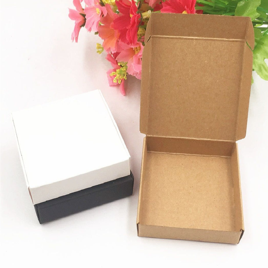 Pack of 30 Packaging Boxes 3 x 3 x 1 inches Kraft Aircraft gift Jewelry Accessories Storage Box - Oshi.pk - Buy & Sell Online