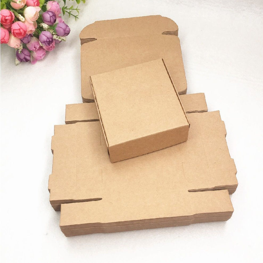 Pack of 30 Packaging Boxes 3 x 3 x 1 inches Kraft Aircraft gift Jewelry Accessories Storage Box - Oshi.pk - Buy & Sell Online