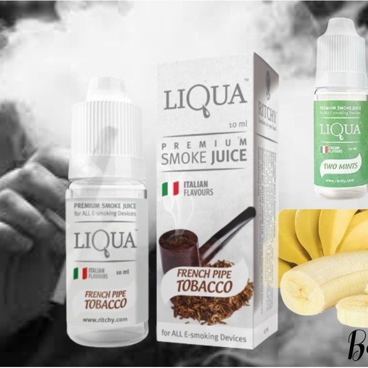 PACK OF 3(TWO MINT,FRANCH PIPE.BANANA) E-Liquid Vape Juice 10ml