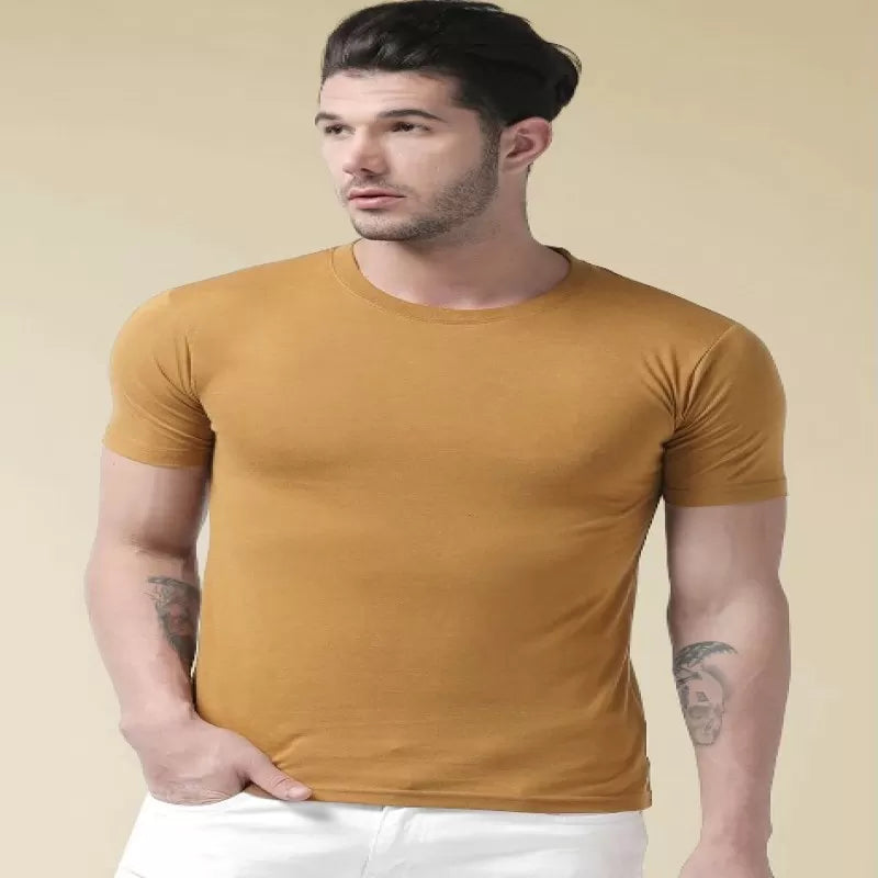 Pack of 4 - Best Quality Plain Short Sleeve Round Neck Basic T-shirt for Men/Boys - Oshi.pk - Buy & Sell Online