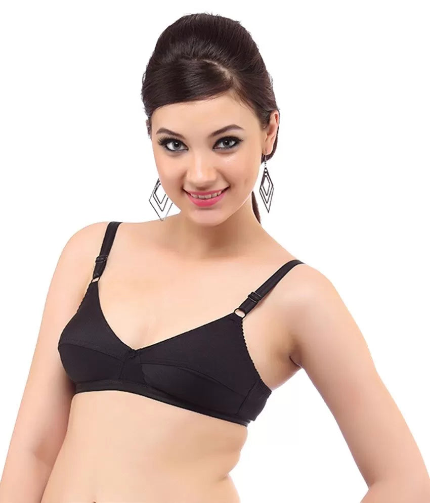4 x Cotton Non Padded Bras for Women/Girls