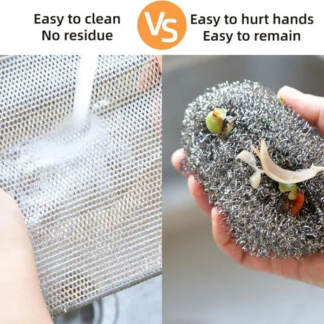 Pack of 4 Kitchen Steel Mesh Wire Dish Washer Cleaning Cloth - Oshi.pk - Buy & Sell Online