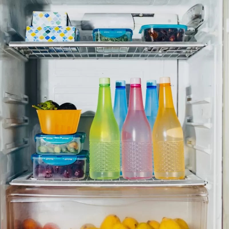 Pack Of 4 Plastic Jumbo Water Bottles Super Cool Water Drink Bottles Fridge and Refrigerator Water Bottles High Quality Multi Color 1.2 Ltr Each - Oshi.pk - Buy & Sell Online