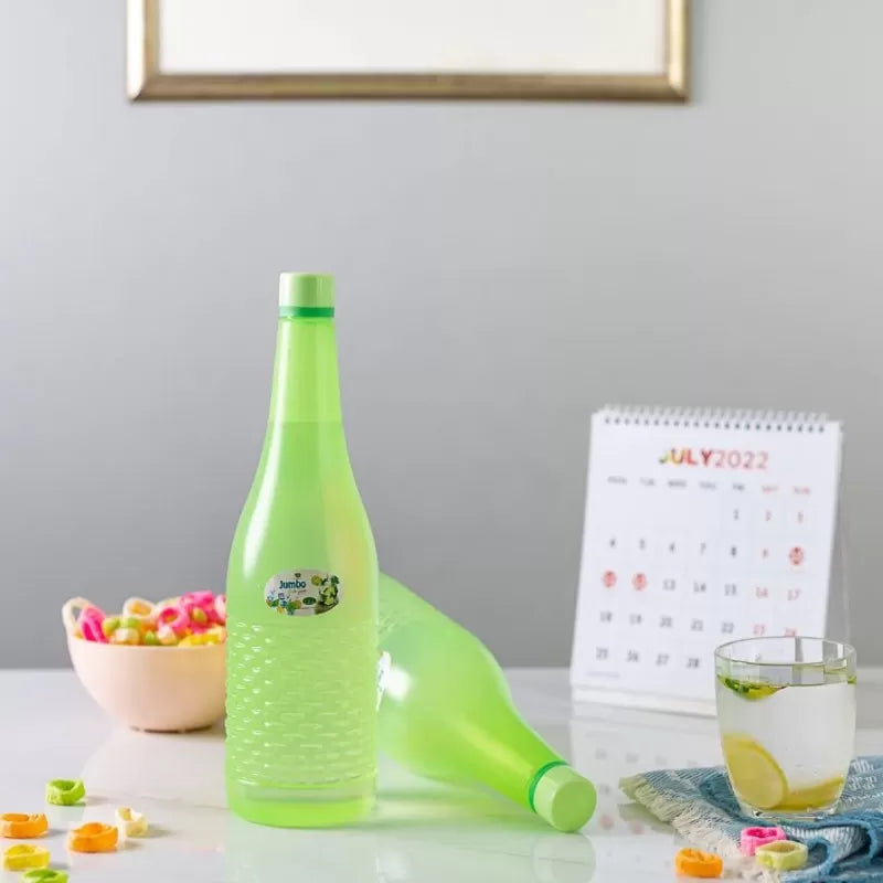Pack Of 4 Plastic Jumbo Water Bottles Super Cool Water Drink Bottles Fridge and Refrigerator Water Bottles High Quality Multi Color 1.2 Ltr Each - Oshi.pk - Buy & Sell Online