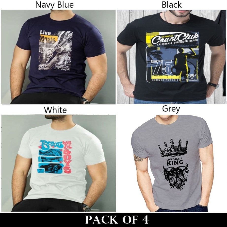 Pack Of 4 T-Shirts For Mens - Oshi.pk - Buy & Sell Online