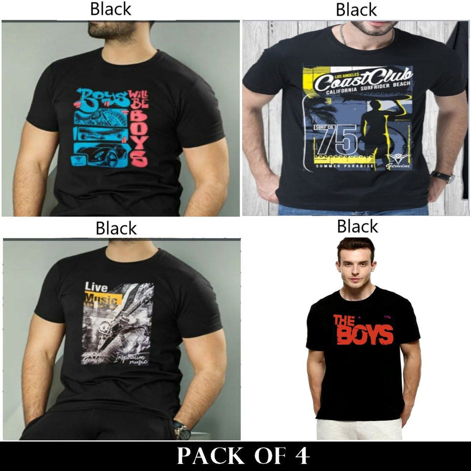 Pack Of 4 T-Shirts For Mens - Oshi.pk - Buy & Sell Online