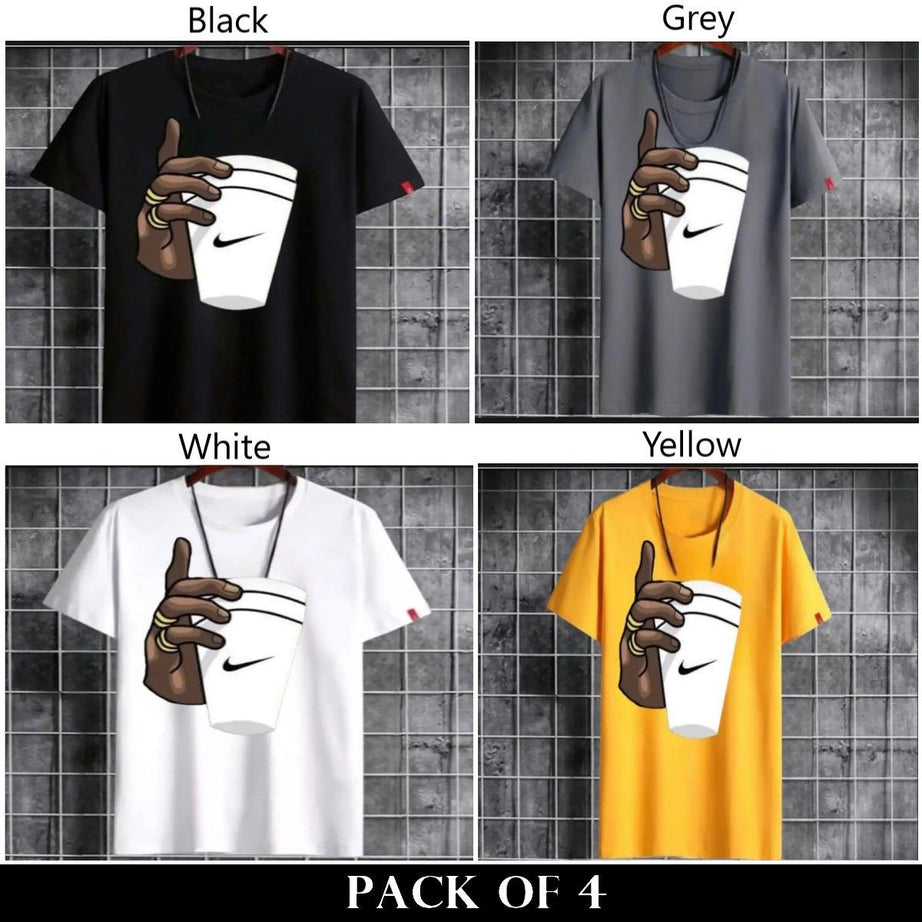 Pack Of 4 T-Shirts For Mens - Oshi.pk - Buy & Sell Online