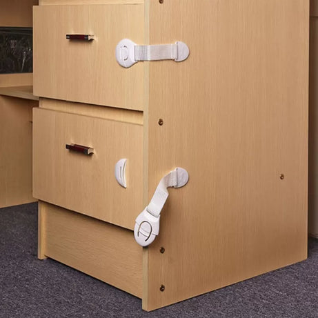 Pack of 5 - Cabinet Door Drawers Refrigerator Toilet Baby Safety Locks for Kids Baby Locks for Children Kids Baby Safety Locks - Oshi.pk - Buy & Sell Online