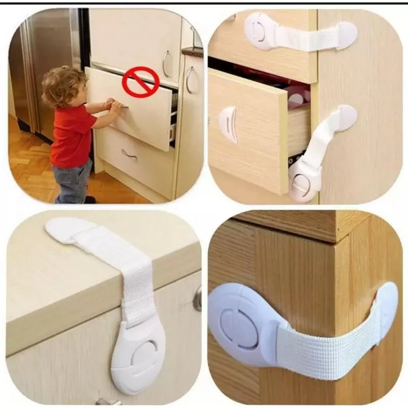 Pack Of 5 - Child Safety Locks For Drawers, Doors And Refrigerators Child Safety Locks - Oshi.pk - Buy & Sell Online
