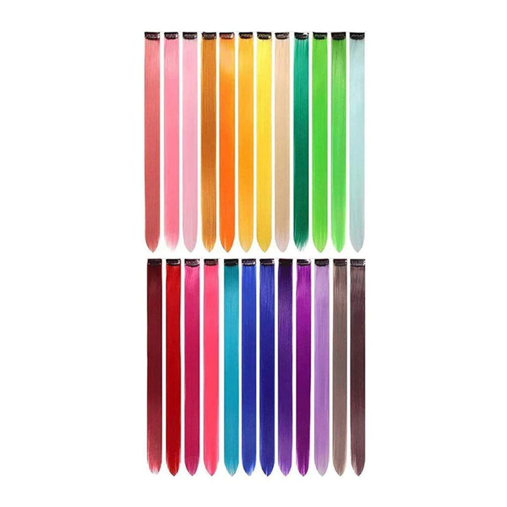 Pack of 6-PCS Long Straight Hair Clip Extensions for girls and women's -Multicolor - Oshi.pk - Buy & Sell Online