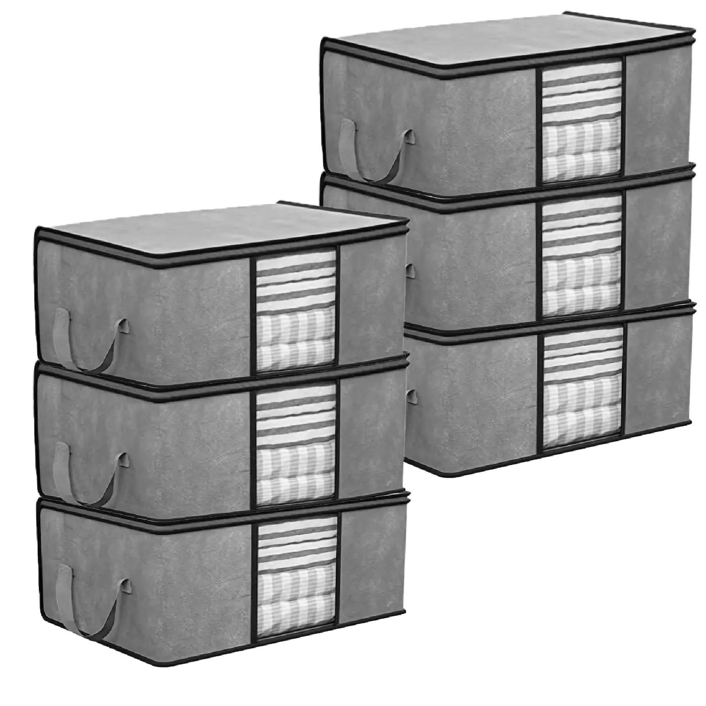 Pack of 6 Thick Rectangle Clothes Storage Bag AR01 Bins Bags Closet Organizers Sweater Clothes Storage Containers - Oshi.pk - Buy & Sell Online