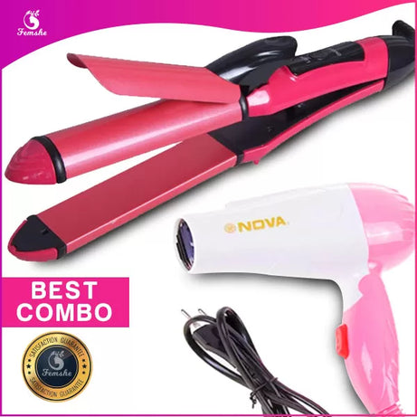 Pack of Two Nova Hair Dryer and Straightener Combo - Oshi.pk - Buy & Sell Online