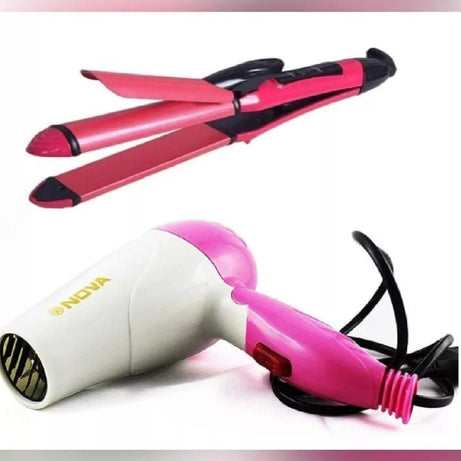 Pack Of Two Nova Hair Dryer And Straightener Combo