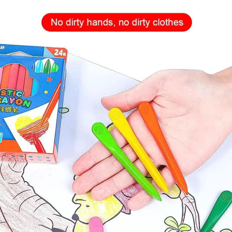 Pack Of12 Art Supply Childs Plastic Crayons With Box - Oshi.pk - Buy & Sell Online