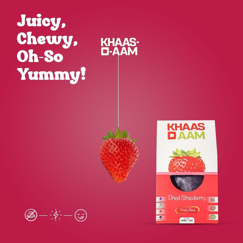Pack ok 3 Khaso Aam Dried Strawberry Flavor 100 Gm, 100% Natural Dried Strawberry Fruit Candy | KhasoAam Premium Strawberry Fruit Bar, Strawberry - Oshi.pk - Buy & Sell Online