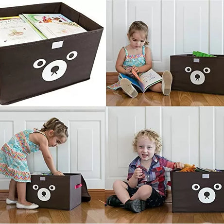 Panda .Toy Storage Chest Box for Kids and Babies – Collapsible Organizer Bin for Boys & Girls with Flip Lid – Gift Baskets for Small Toys, Stuffed A