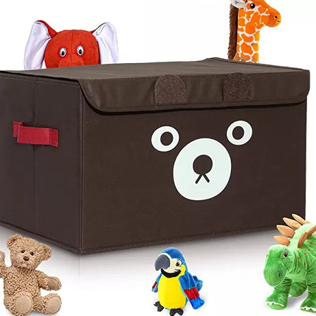 Panda .Toy Storage Chest Box for Kids and Babies – Collapsible Organizer Bin for Boys & Girls with Flip Lid – Gift Baskets for Small Toys, Stuffed A
