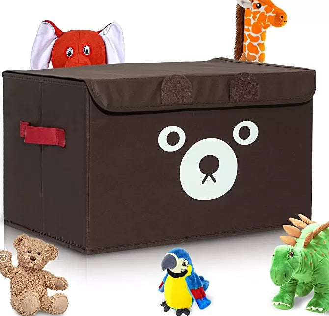 Panda .Toy Storage Chest Box for Kids and Babies – Collapsible Organizer Bin for Boys & Girls with Flip Lid – Gift Baskets for Small Toys, Stuffed A