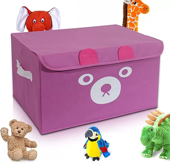 Panda.Toy Storage Chest Box for Kids and Babies – Collapsible Organizer Bin for Boys & Girls with Flip Lid – Gift Baskets for Small Toys, Stuffed A