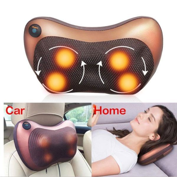Pillow Massager With Deep Kneading Heated Massage Nodes Electric Cervical Body Massager - Oshi.pk - Buy & Sell Online